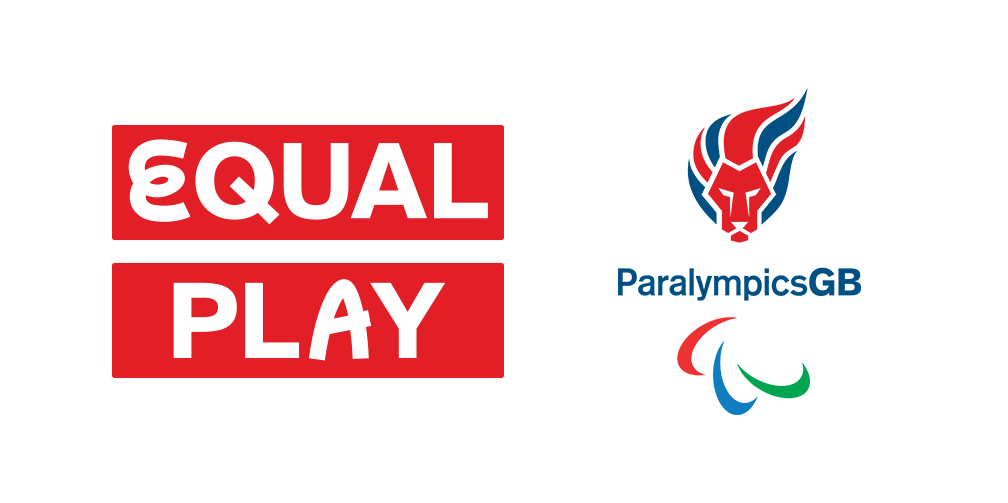 Equal Play logo with ParalympicsGB lion